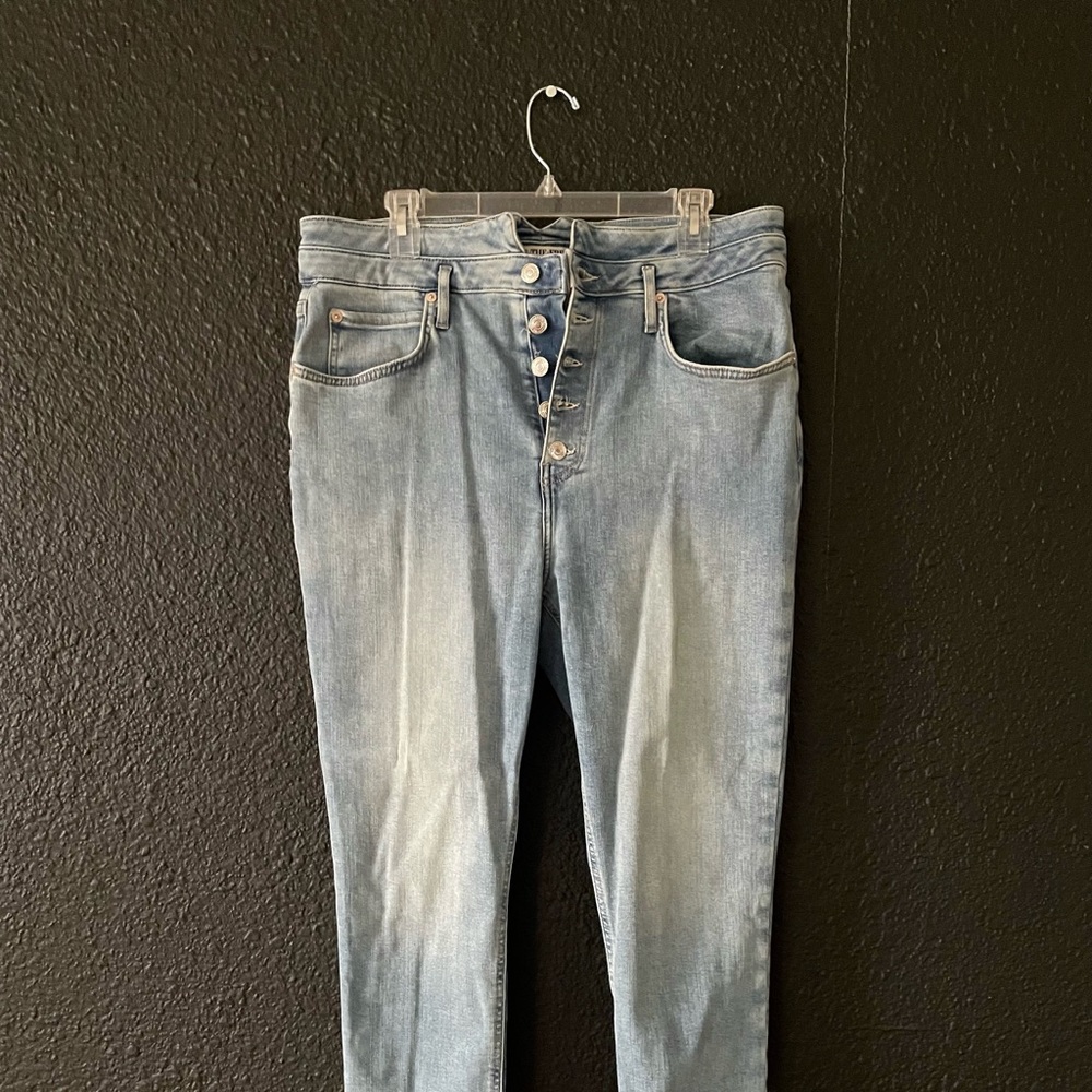 Free People We The Free Skyline Skinny Jeans | Size 33, Hayley Blue